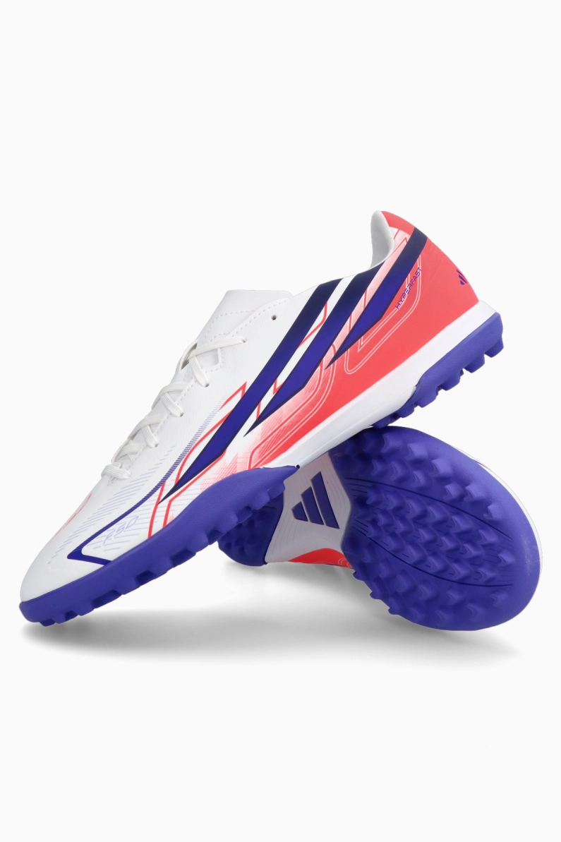 Ghete de fotbal adidas F50 Club Hyperfast TF - Alb