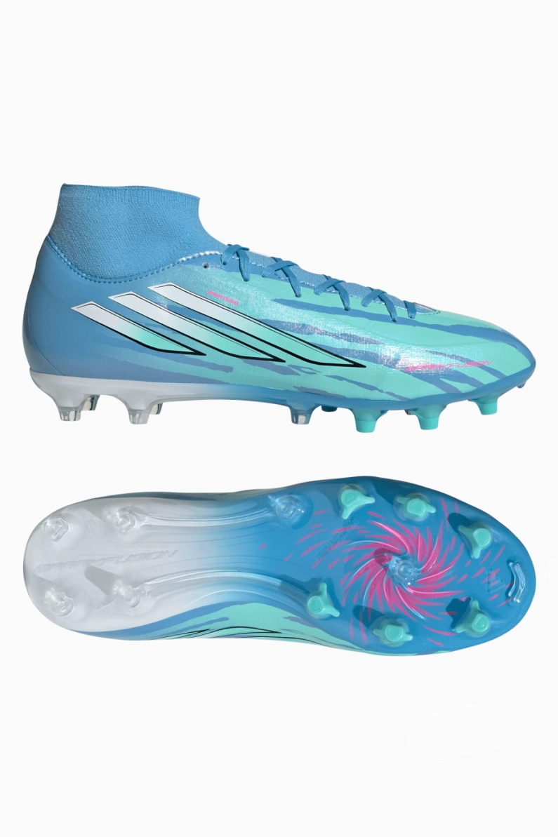 Ghete de fotbal adidas F50 League Sparkfusion Mid Trinity Rodman FG/MG pentru femei - Albastru