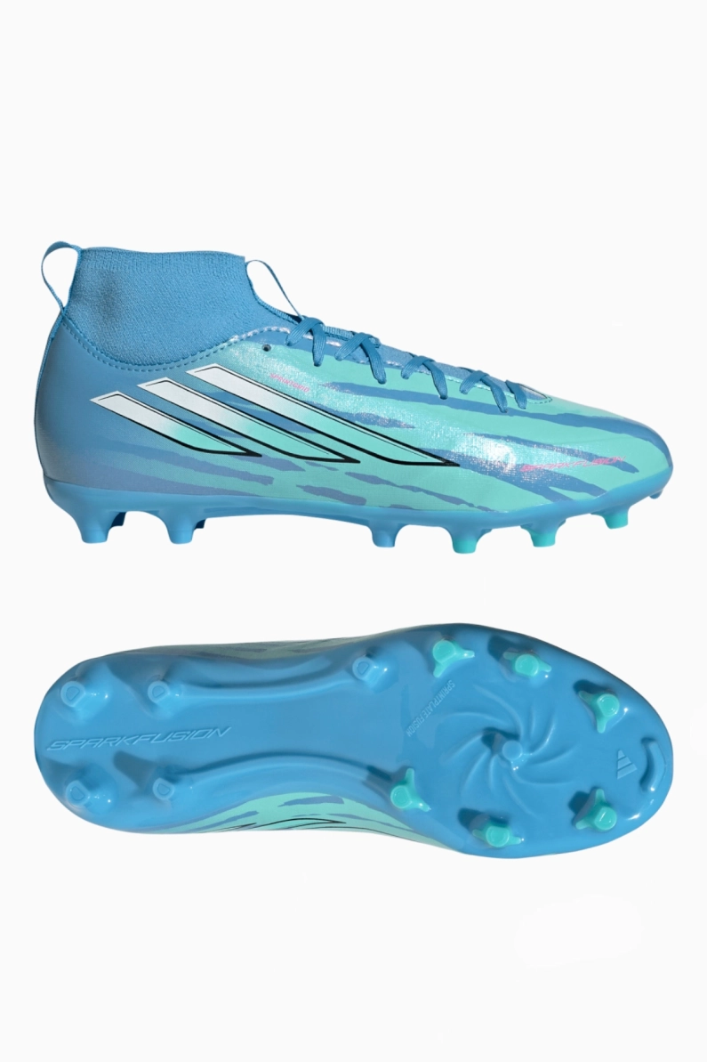 Ghete de fotbal adidas F50 League Sparkfusion Mid Trinity Rodman FG/MG Junior - Albastru