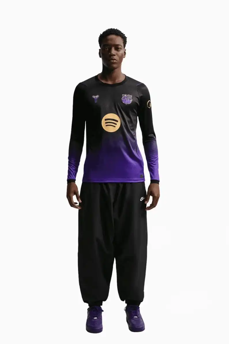 Tricou cu maneci lungi Nike FC Barcelona x Kobe 26/27 Away Stadium - Negru, Violet (PSH-IR0045-505-P) Tricouri