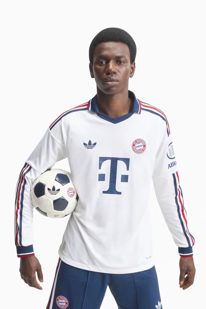 Tricou cu maneci lungi adidas Originals FC Bayern 26/27 Away Authentic - Alb