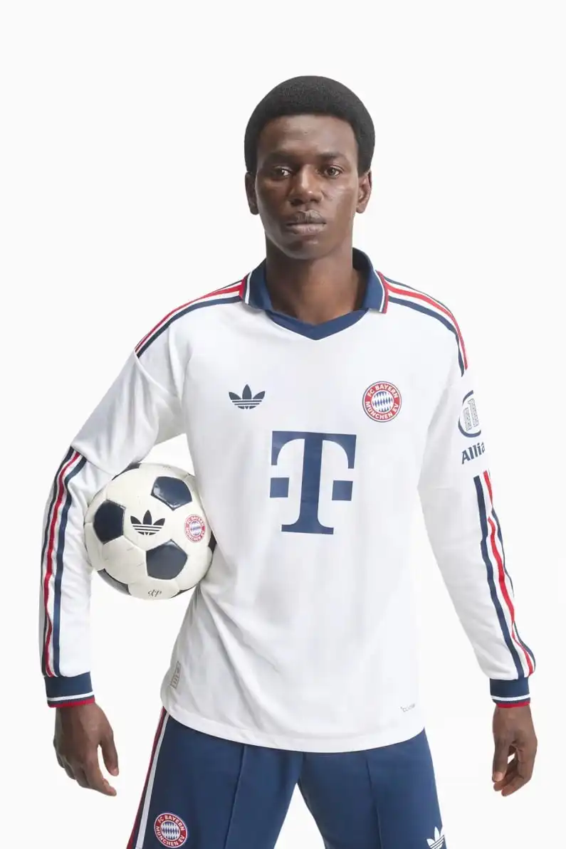 Tricou cu maneci lungi adidas Originals FC Bayern 26/27 Away Authentic - Alb (PSH-KE8583-P) Tricouri