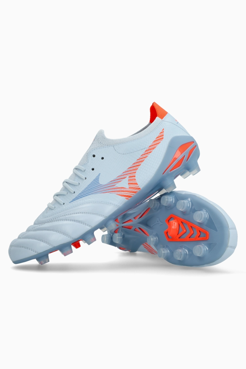 Ghete de fotbal Mizuno Morelia V Pro FG - Albastru