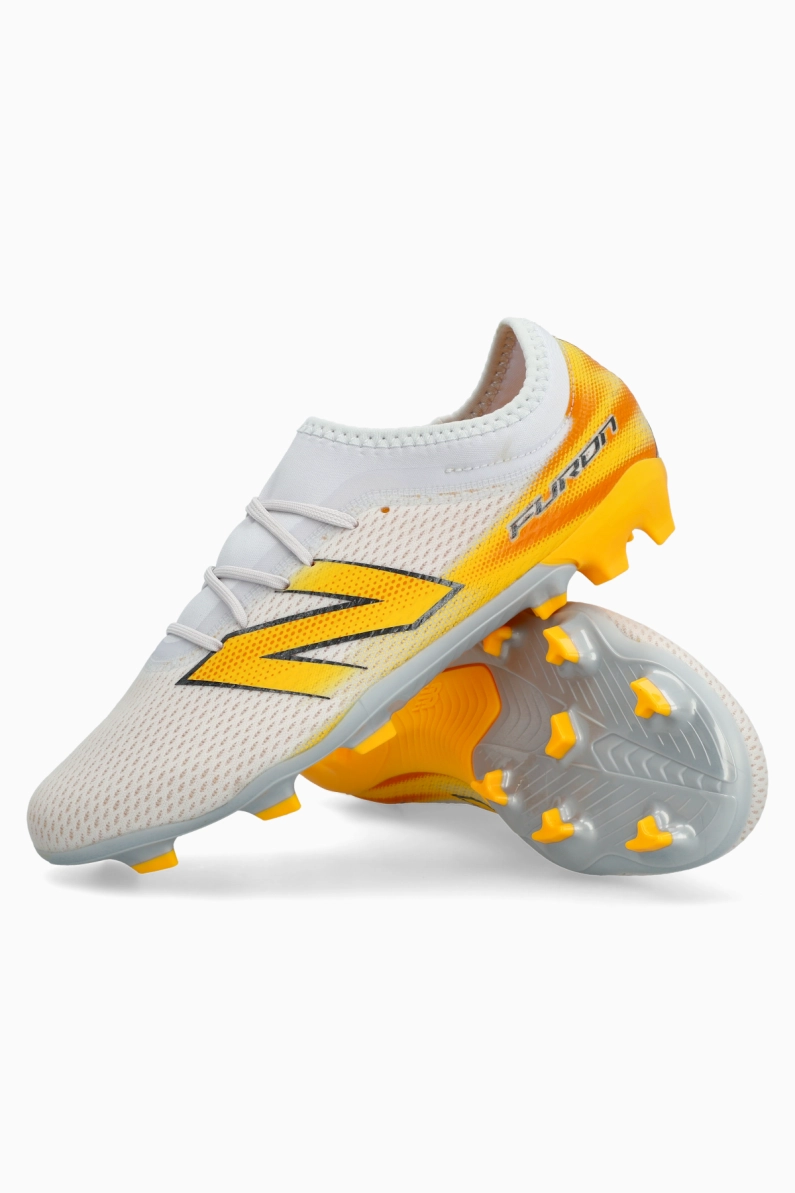 Ghete de fotbal New Balance Furon V9 Team FG Junior - Portocale / Gri